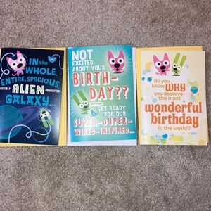 Lot of 3 hoops&yoyo Talking Birthday Cards
